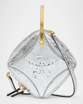 Mini Diamond Metallic Leather Crossbody Bag