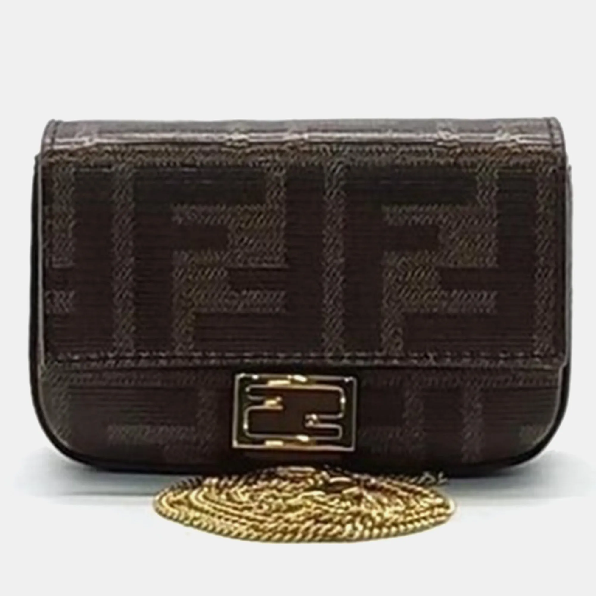 Mogano Panna Glazed Fabric FF 1974 Nano Baguette Charm