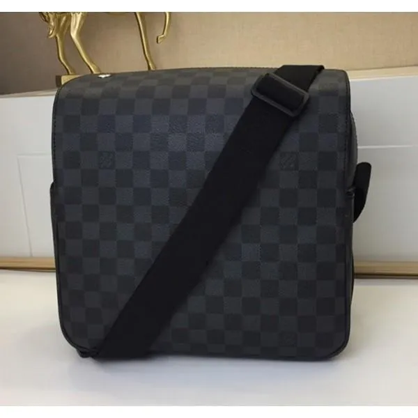 Naviglio Damier Graphite Canvas Messenger Bag