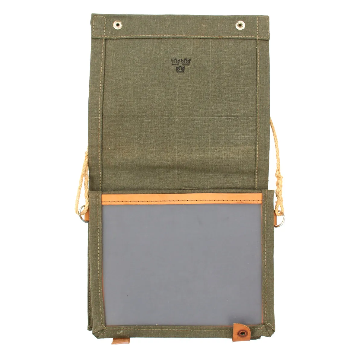 Original Swedish WWII Era Officer Map and Document Case - GRADE 2