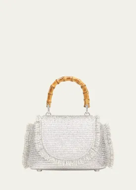 Ozzy Mini Fringe Metallic Top-Handle Bag