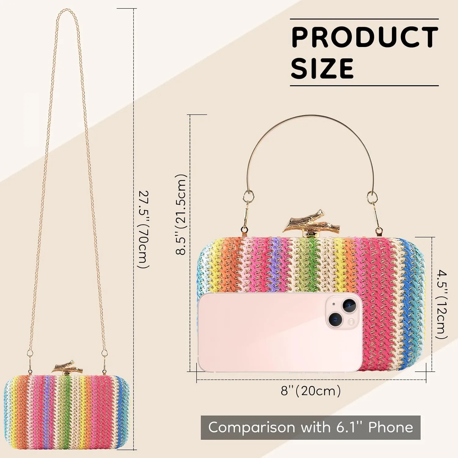 PACETAP Women's Evening Bag Clutch Purse, Handbag Chain Strap Shoulder Bag for Wedding Party Prom Dinner