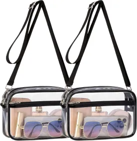 PACKISM Clear Bag for Stadium Events - Clear Purses for Women Stadium Crossbody Concert Bag for Game Day, Sports, Festival