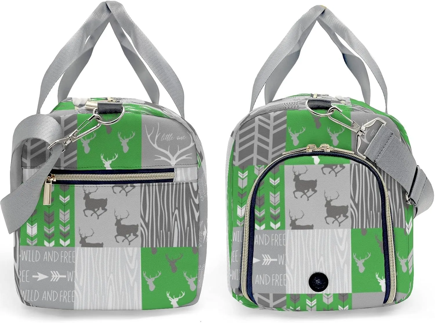 Personalized Woodland Animal Deer Customized Multi-functional Handbag Travel Bag, Unisex Portable Travel Bag, Sports and Fitness Duffel Bag, Short Trip Storage Bag