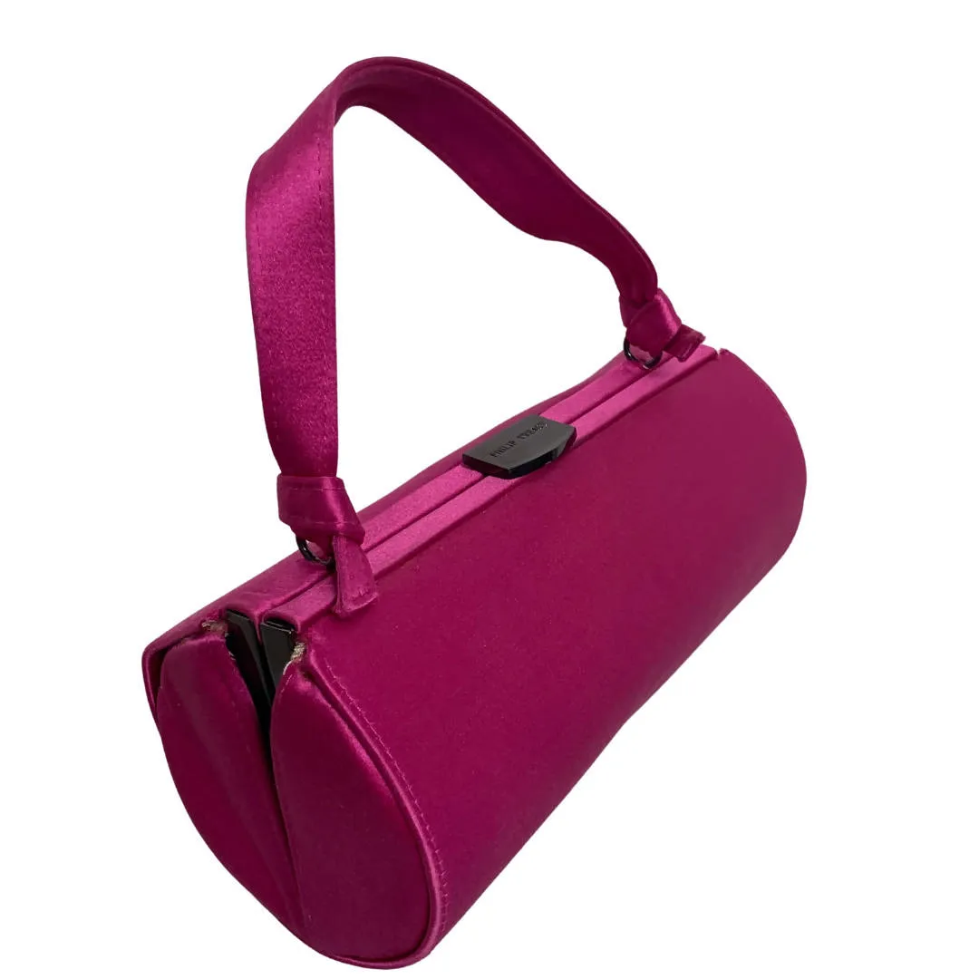 Philip Treacy Classy Magenta Pink Silk Evening Clutch Bag