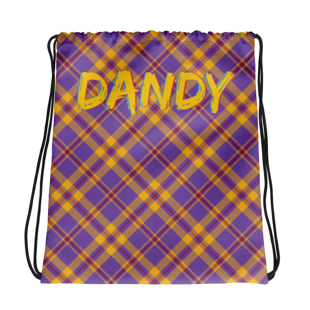 Plaid Drawstring bag
