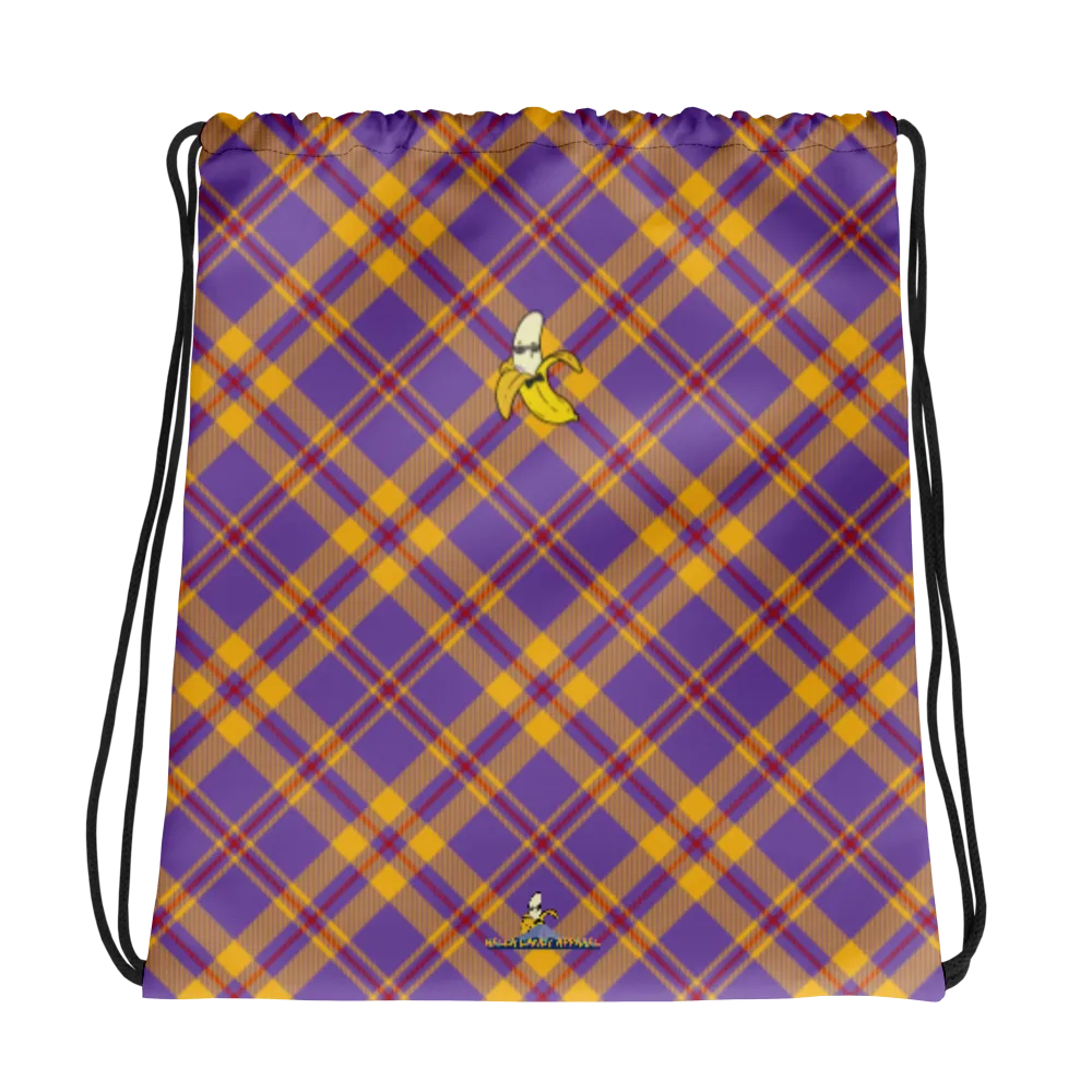 Plaid Drawstring bag