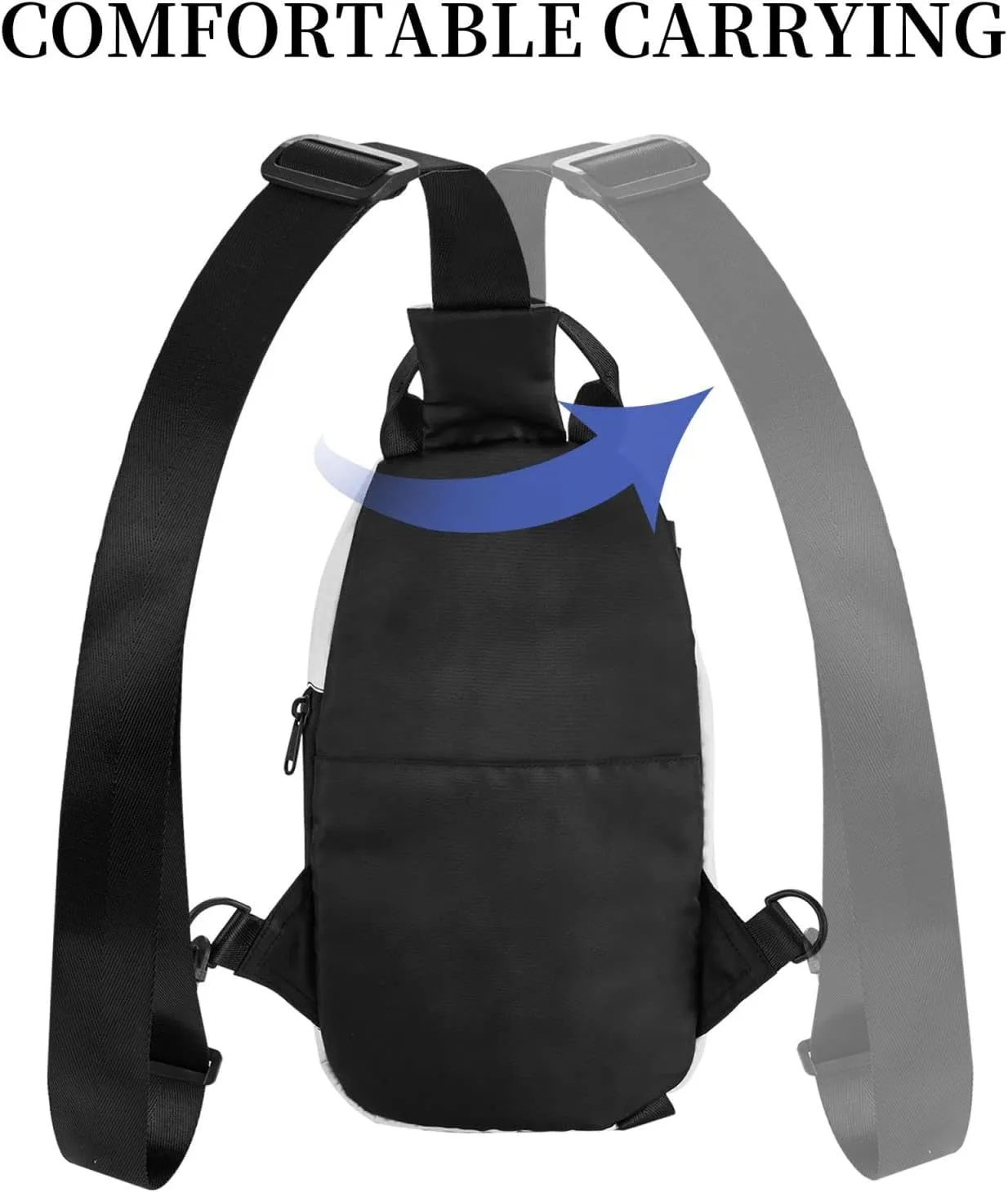 Polyester Fiber Waterproof Waist Bag -Backpack 4 Pocket Compartments Ideal for Outdoor Activities Round watercolor painting