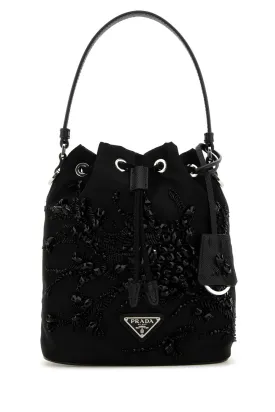 PRADA Mini Nylon Bucket Handbag