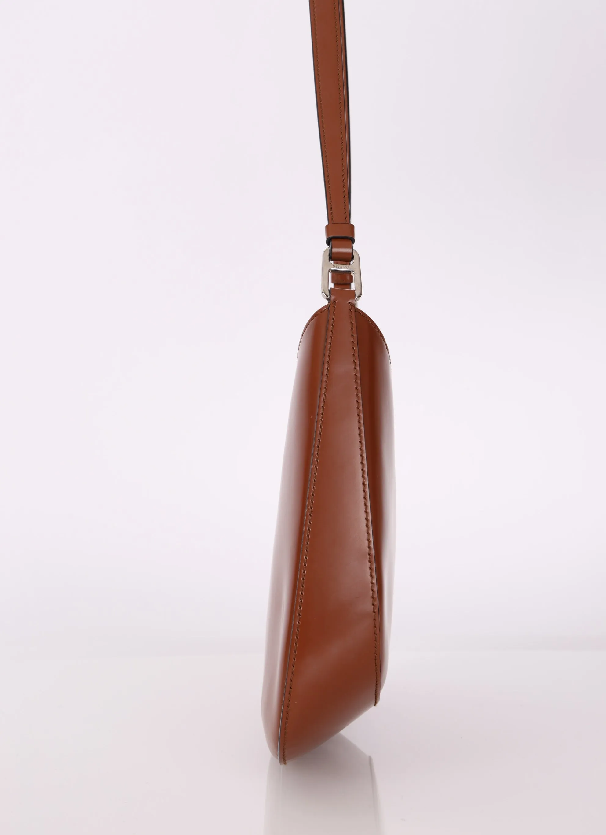 Prada Spazzolato Brushed Leather Cleo Shoulder Bag