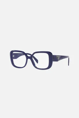 Prada squared blue oversized bold frame