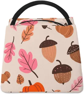 Pumpkins And Acorns Lunch Bag for Women Men Insulated Lunch Box Leakproof Lunch Tote Bag for Picnic Work Beach