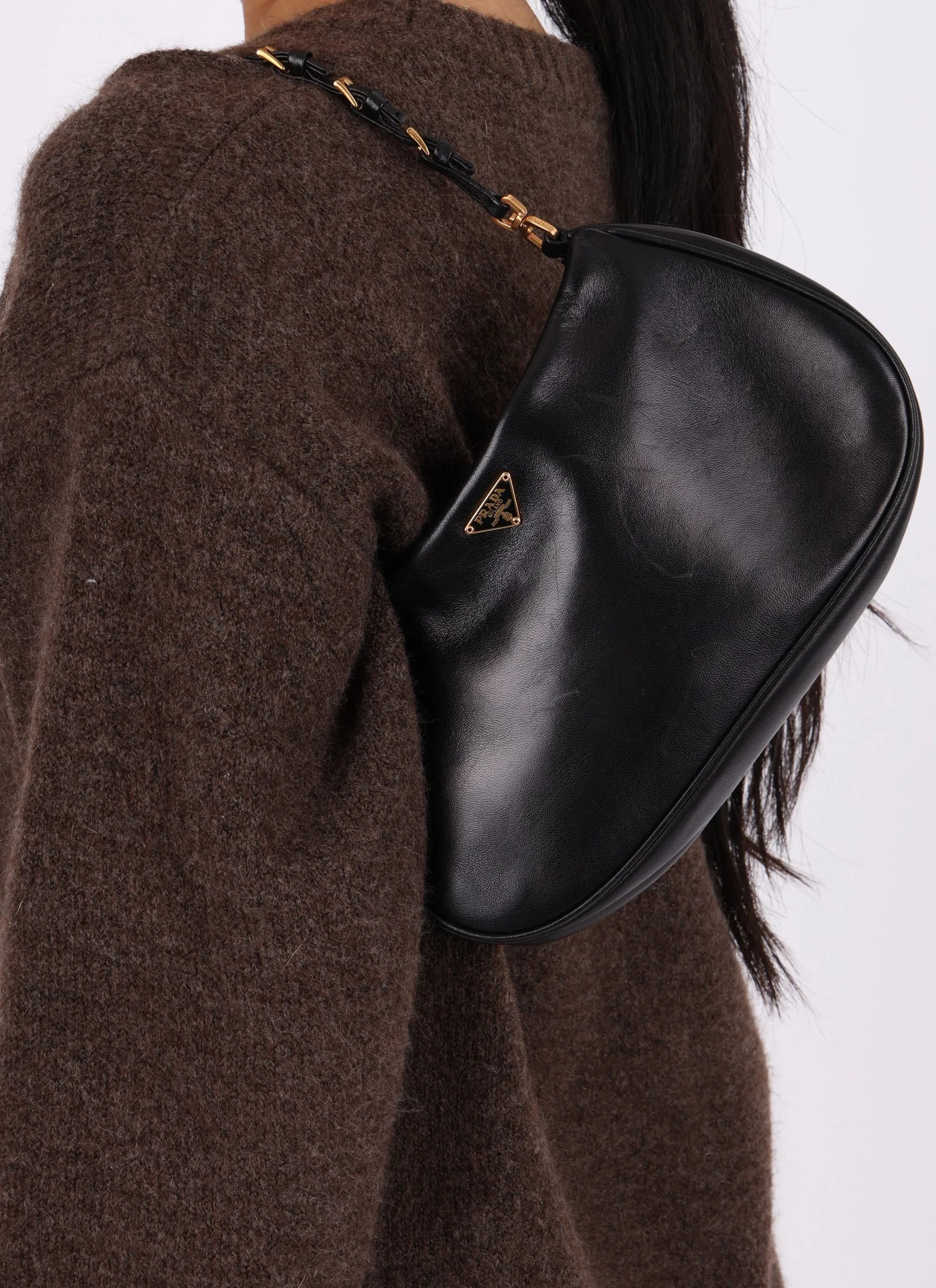Rare Prada Nappa Cleo Pochette