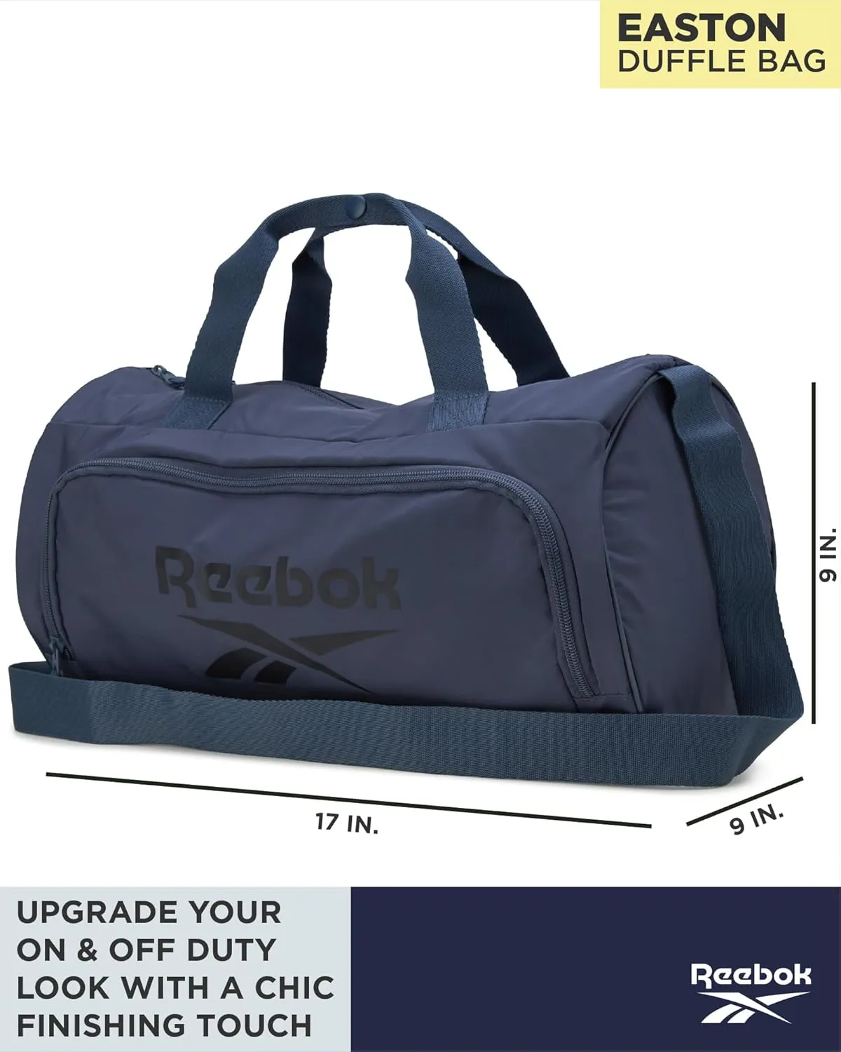 Reebok Duffle Bag - Carry On Gym Bag for Workout and Travel Duffel Bags - Small Size Overnight Bags for Women and Men, Size Small, Easton Blue