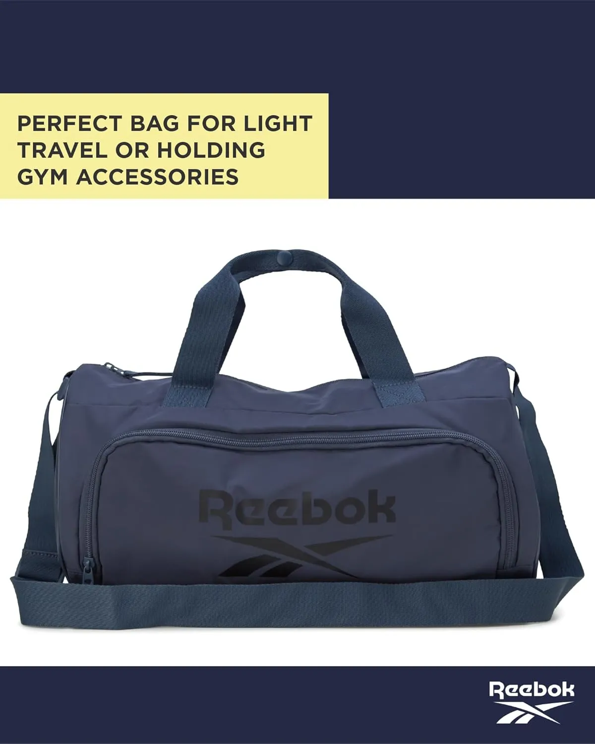 Reebok Duffle Bag - Carry On Gym Bag for Workout and Travel Duffel Bags - Small Size Overnight Bags for Women and Men, Size Small, Easton Blue