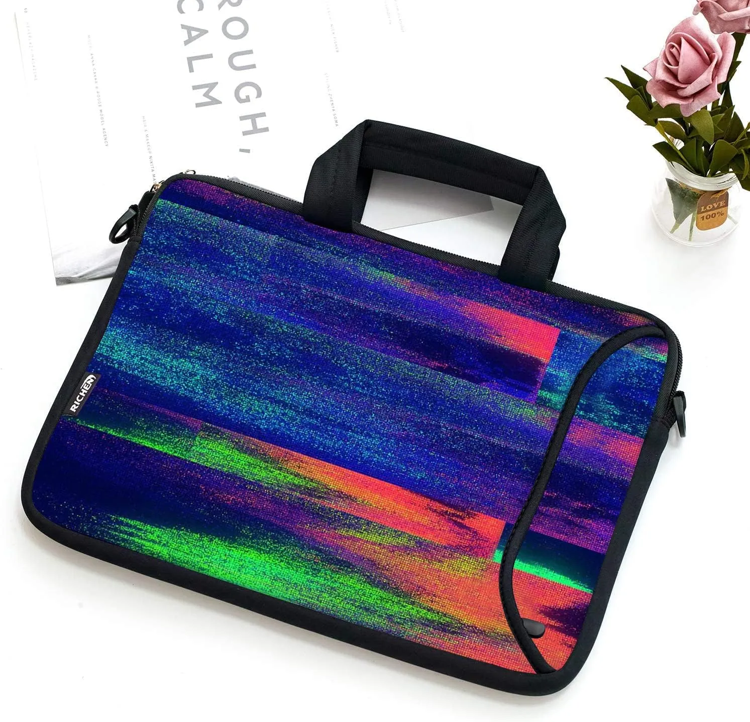 RICHEN 17 inch Laptop Shoulder Bag Carrying Case with Handle Fits 15.6/16/17/17.3/17.4 inch Laptop Notebook (16-17.3 inch, No Signal)