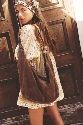 Roma Suede Tote Rust