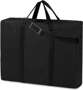 SIRUITON Folding Table Storage Bag, Portable 600D WaterProof Carry Bag for Folding Picnic/Camp Tables with Reinforcing Plate & Shoulder Strap, 36"D x 30"W x4.5"H Fits 6FT Folding TablesBag Only