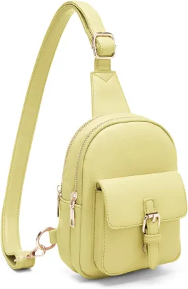 Small Sling Bag Fanny Pack for Girls Vegan Leather 3 Pockets Crossbody Purse for Women Gift for Teen Girls Stuff