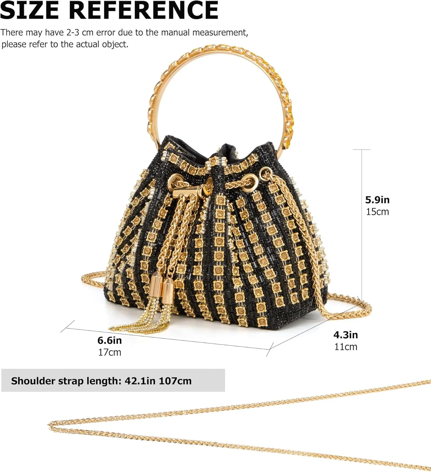 Sparkly Diamond Evening Bag Clutch Purses for Women Rhinestone Purse Glitter Handbag for Party Prom Cocktail Wedding