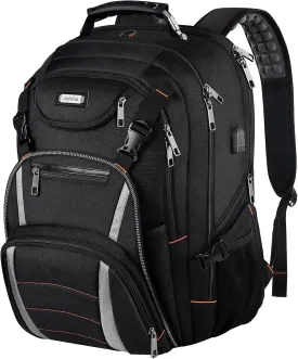 Travel Laptop Backpack,Extra Large Bookbag for Men Women,Basketball Backpack with USB Charging Port RFID Anti Theft TSA Approved Fits 17 Inch Computer Notebook,Water Resistant,College backpack