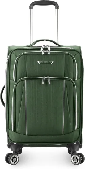 Traveler's Choice Lares Softside Expandable Luggage with Spinner Wheels, Green, TC08118E22 Carry-On 22-Inch