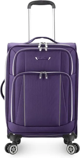 Traveler's Choice Lares Softside Expandable Luggage with Spinner Wheels, Purple, Carry-On 22-Inch