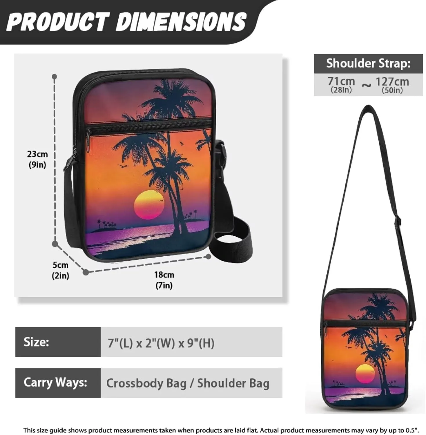 Unisex Fashion Messenger Bag Small Lightweight Crossbody Shoulder Purse Zip Cross Body Satchel with Muti Pockets