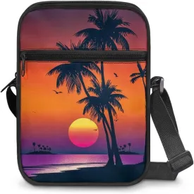 Unisex Fashion Messenger Bag Small Lightweight Crossbody Shoulder Purse Zip Cross Body Satchel with Muti Pockets