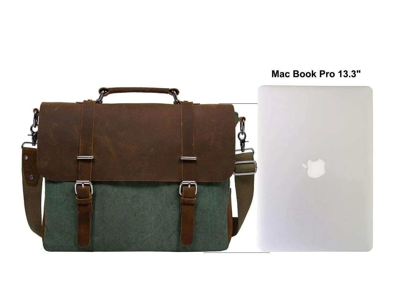 Vintage Canvas & Leather Satchel