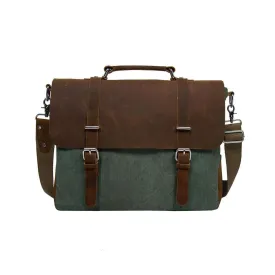 Vintage Canvas & Leather Satchel
