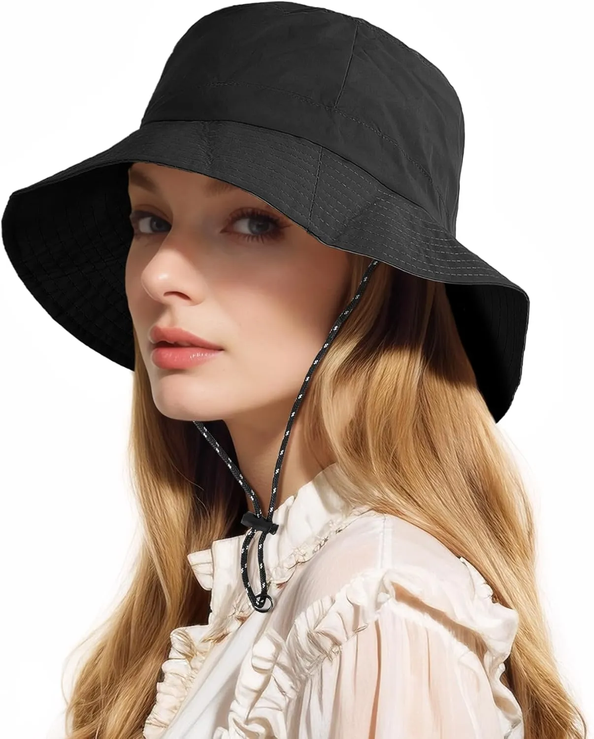 Waterproof Bucket Hat Women - UV Protection Rain Hats Ladies Packable Foldable Fishing Hat
