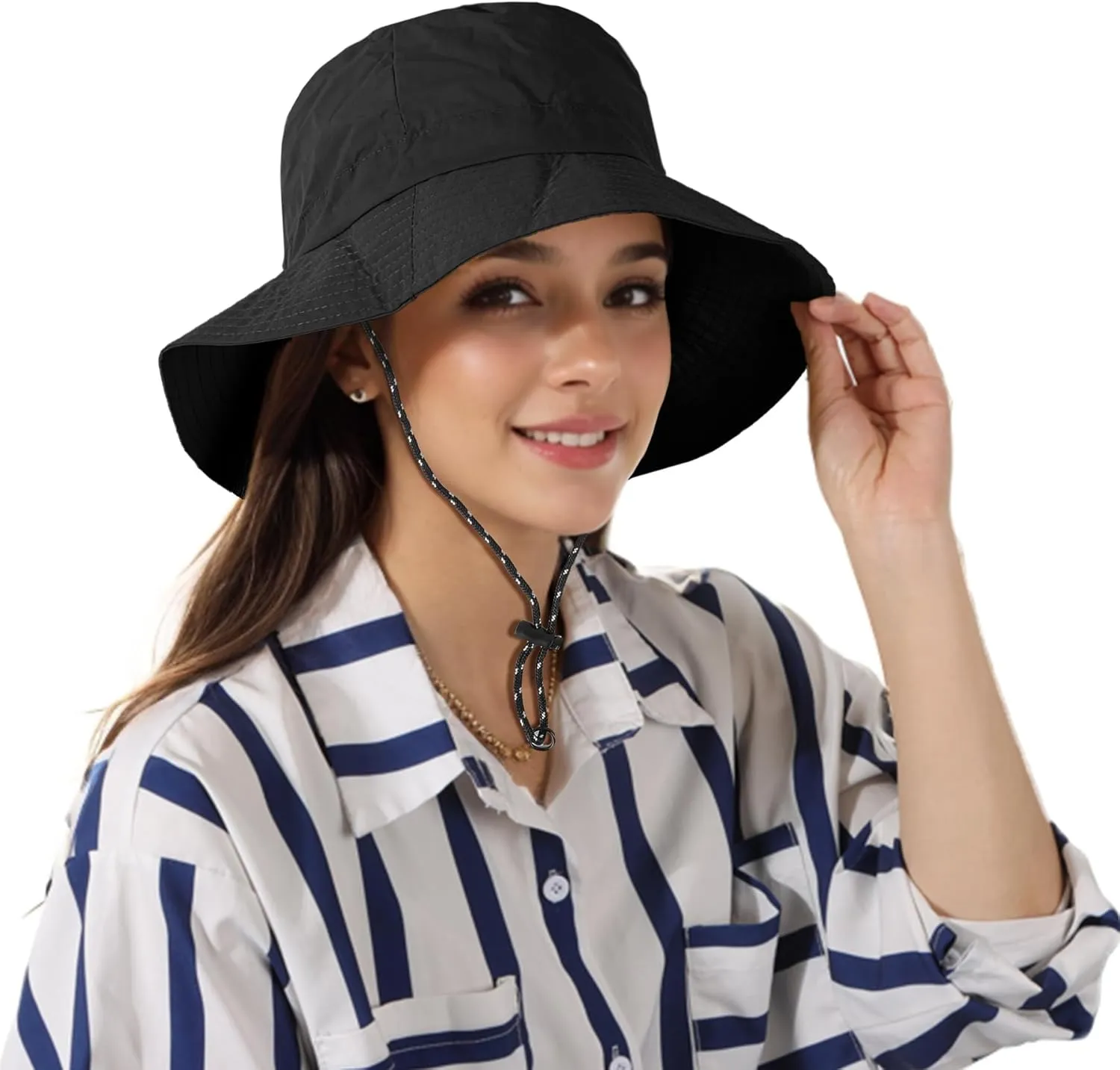 Waterproof Bucket Hat Women - UV Protection Rain Hats Ladies Packable Foldable Fishing Hat