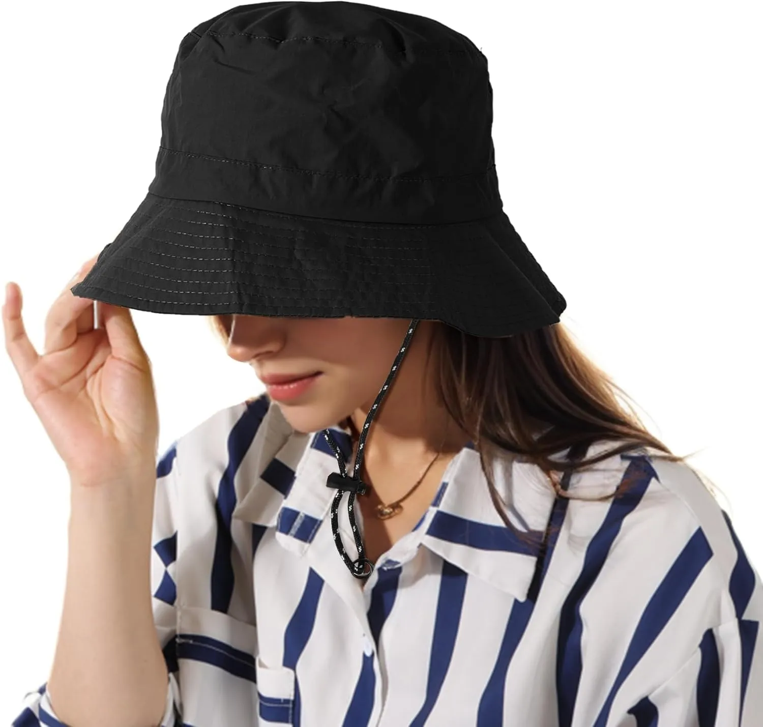 Waterproof Bucket Hat Women - UV Protection Rain Hats Ladies Packable Foldable Fishing Hat