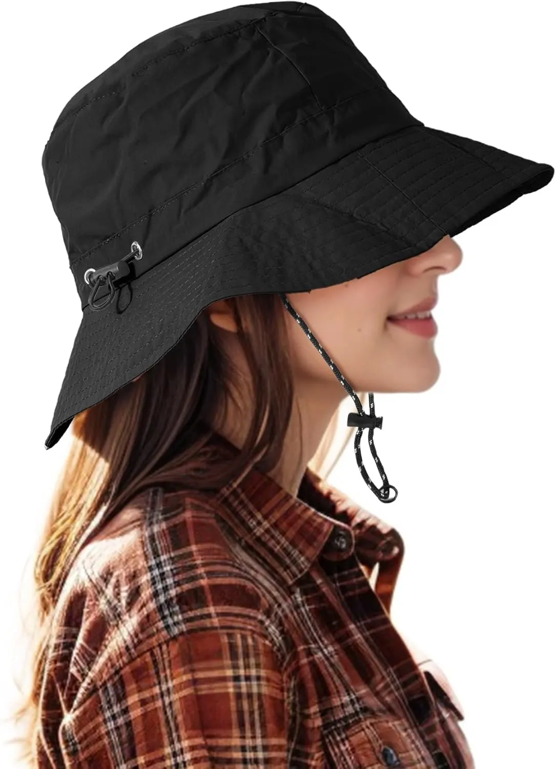 Waterproof Bucket Hat Women - UV Protection Rain Hats Ladies Packable Foldable Fishing Hat