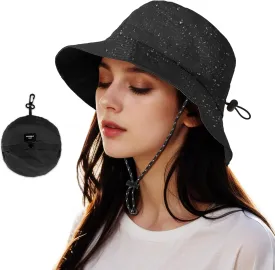 Waterproof Bucket Hat Women - UV Protection Rain Hats Ladies Packable Foldable Fishing Hat