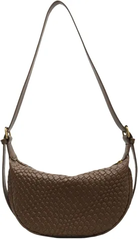 Woven Dumpling Bag for Women Cloud Purse Soft Leather Crossbody Shoulder Bag Woven Leather Tote Bag Hobo Bag