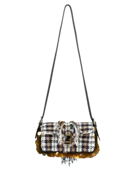 Woven Tartan Baguette