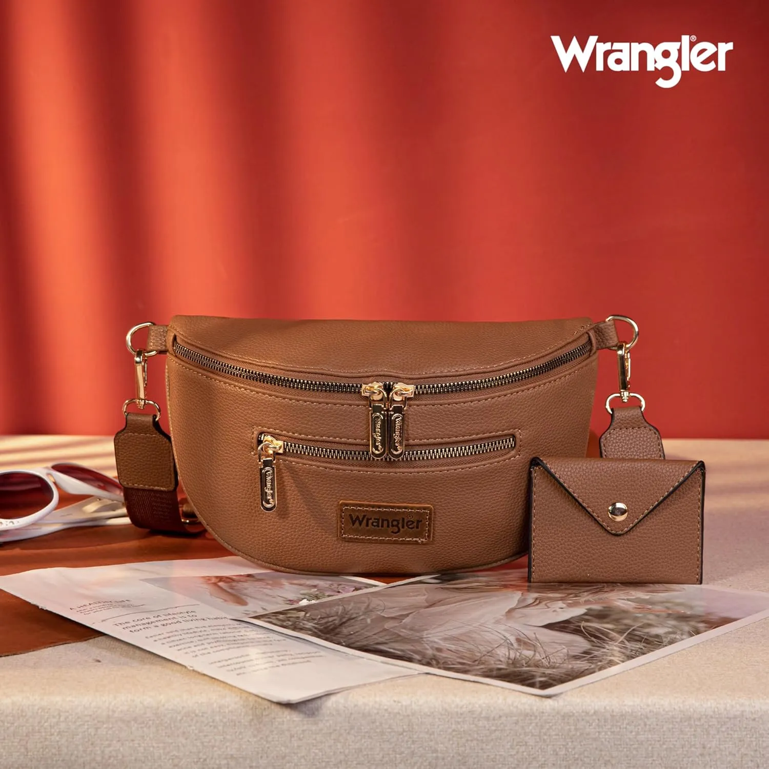 Wrangler Crossbody Bag for Women Cute Fanny Pack Small Belt Chest Waist Bags